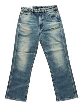 3x1 High Rise Jeans Crop Flare Leg Size 26 Emma Sneaker Blue Cotton Italy